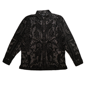 Prestige Black / Silver Paisley Swirl Button Up Shirt - Dudes Boutique