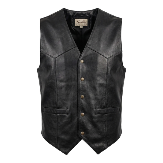 Scully Men's Black Lambskin Vest