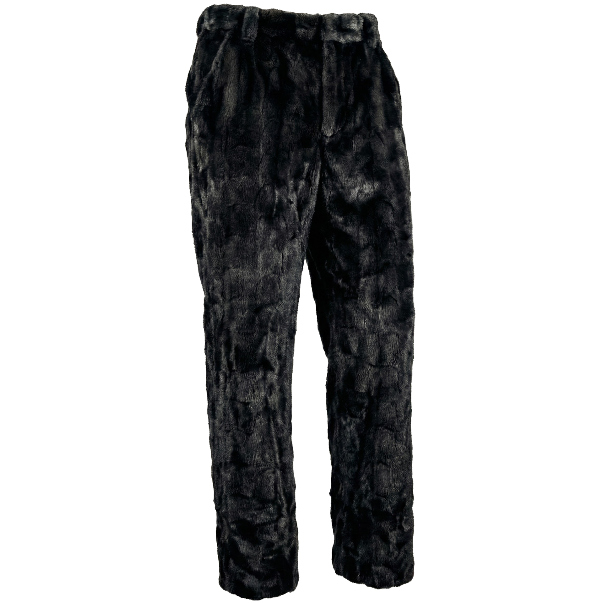 パンツ KDG BLACK TROUSER Kashani Men's Black Diamond Cut Mink Fur Pants – Dudes Boutique