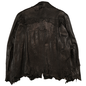 Kashani Jet Black Crocodile/Lambskin Bomber Jacket - Dudes Boutique