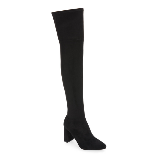 Jeffrey Campbell Parisah Black Suede Over-the-Knee Boot