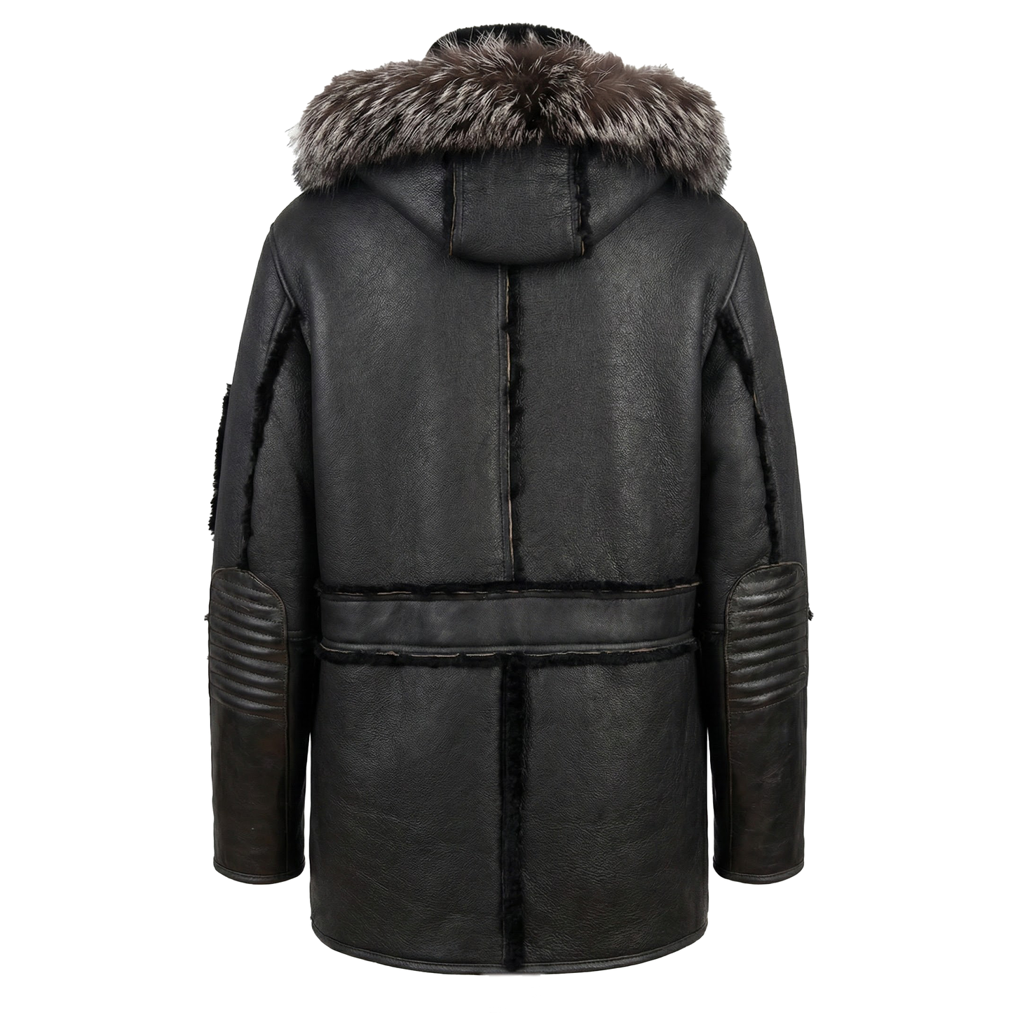 Kashani Black Arctic Raider Shearling Coat