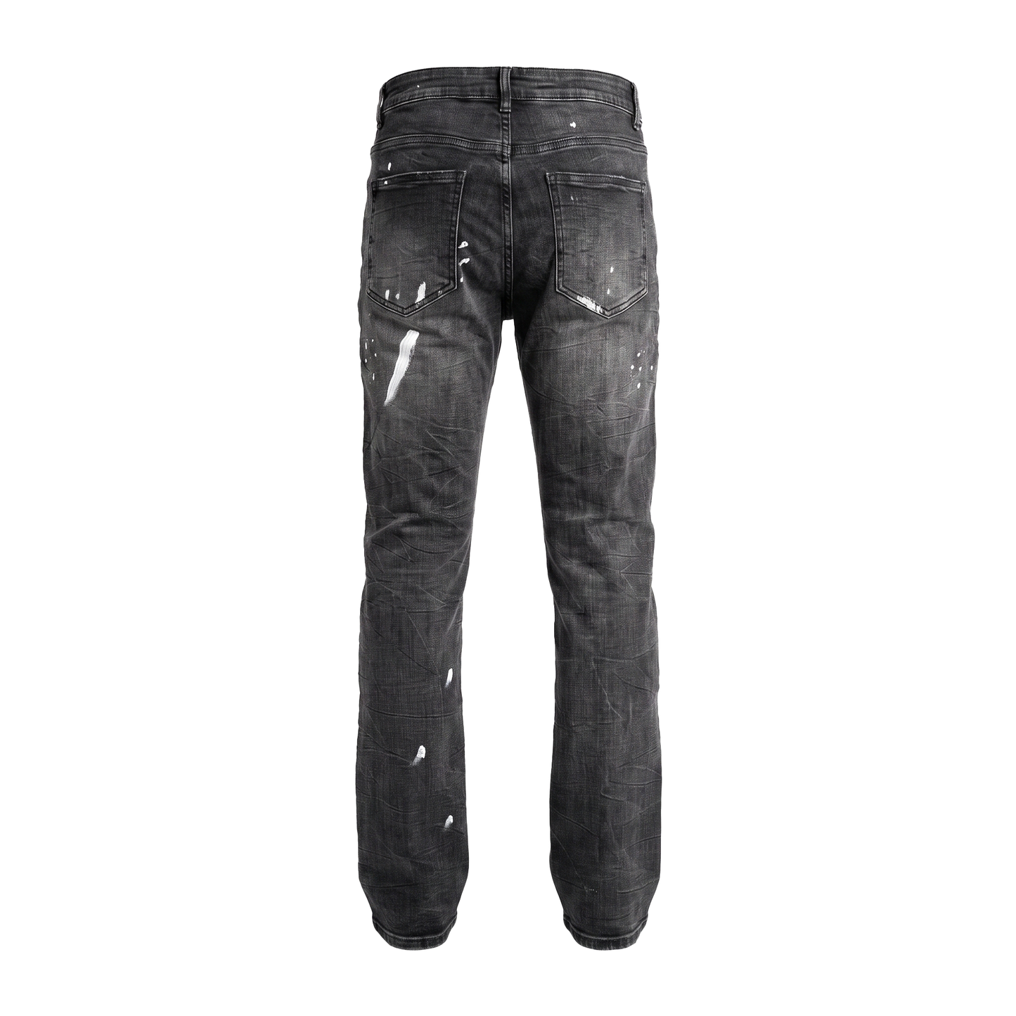 Waimea Washed Black Ripped Paint Splatter Jeans