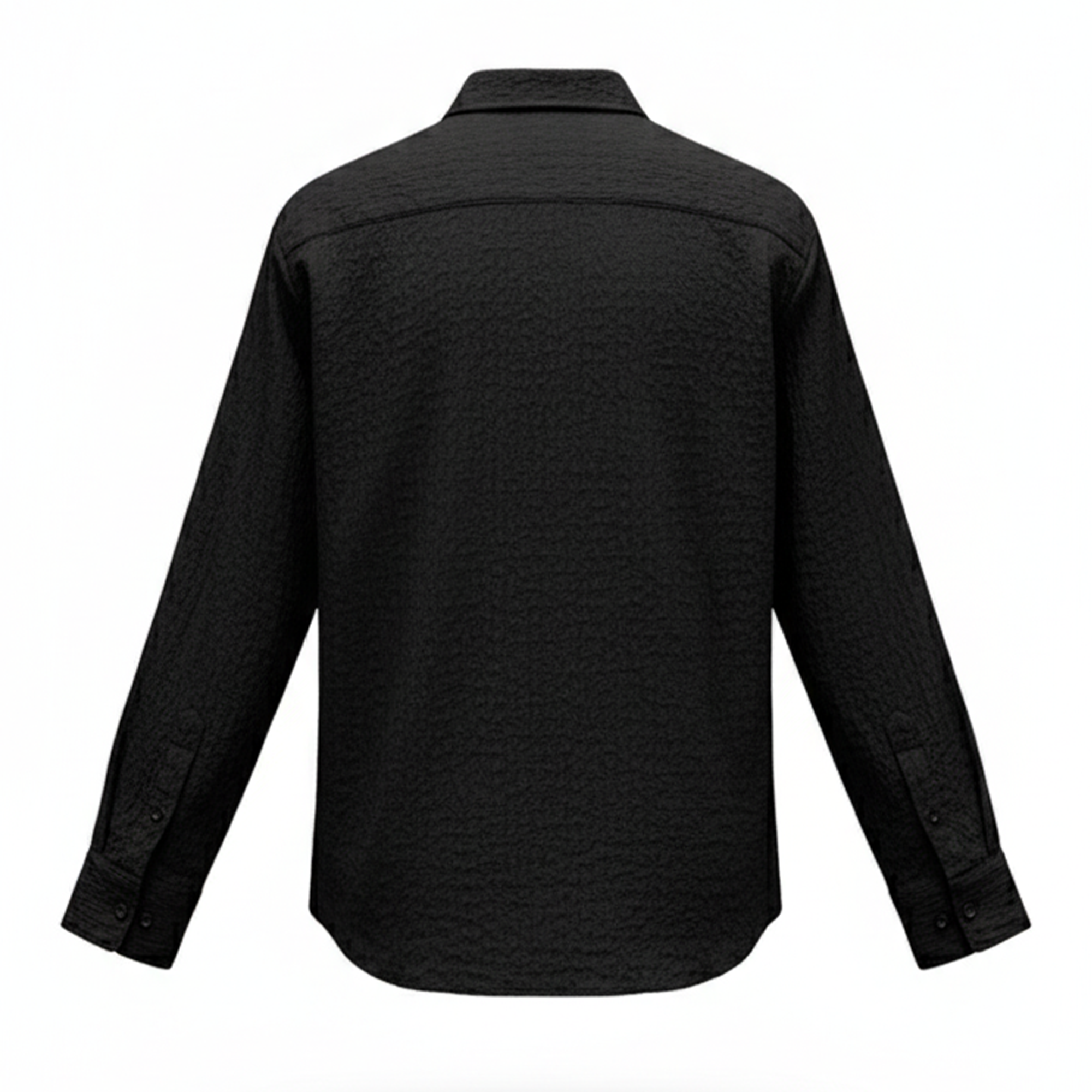 Bespoke Black Stretchy Button Up Shirt