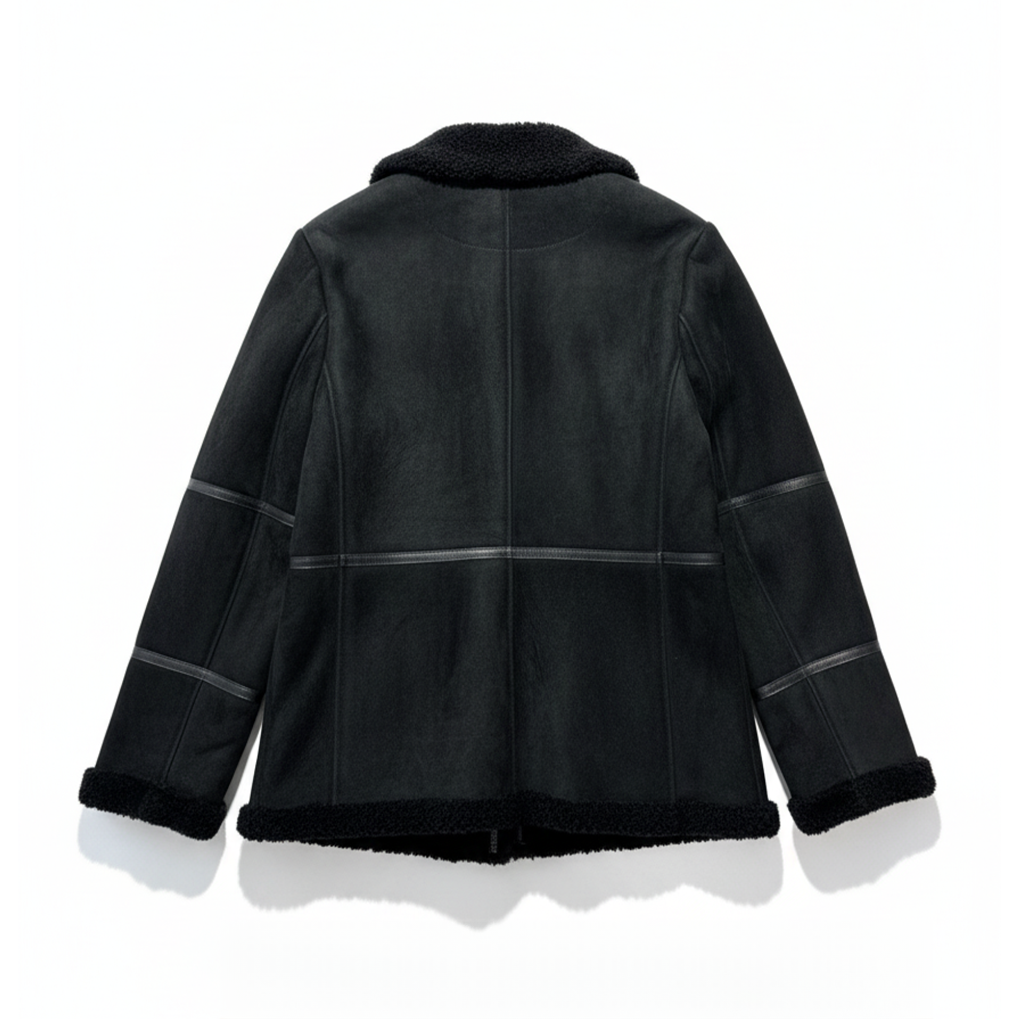 Kashani Black Shearling Toggle Coat