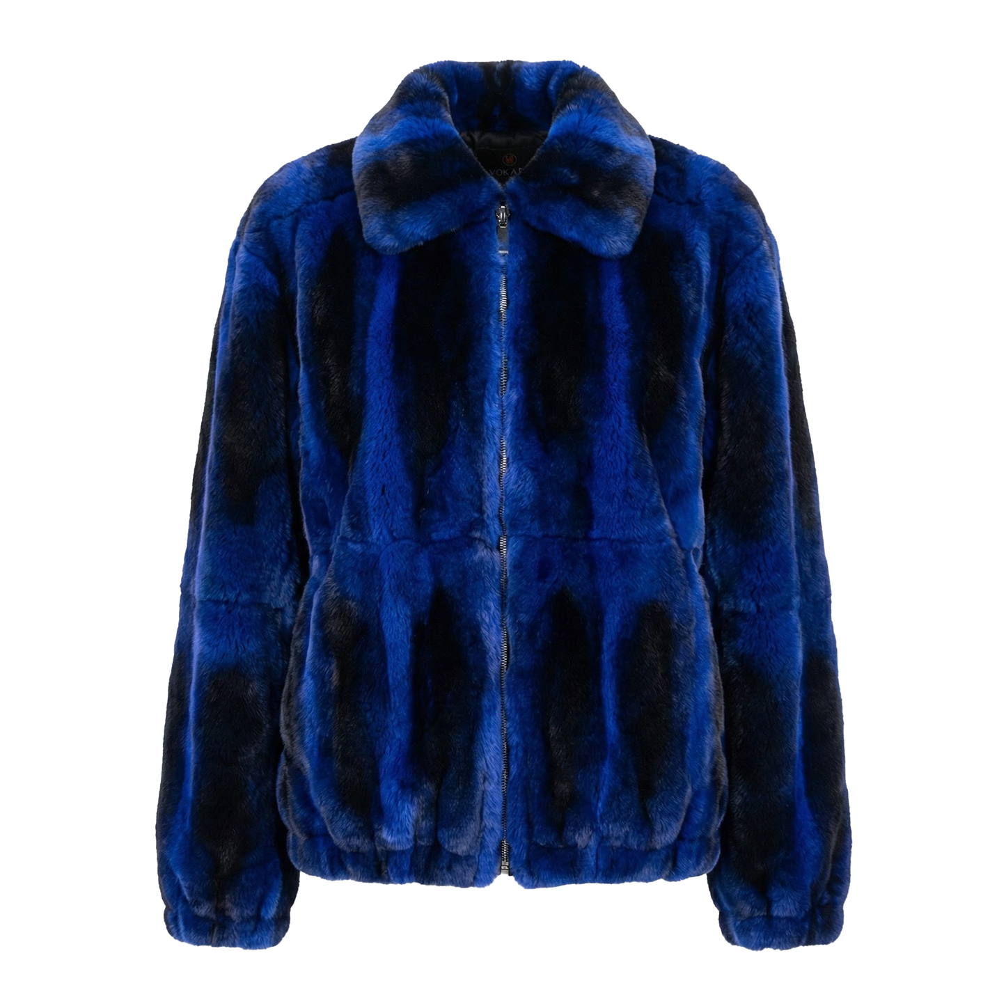Volare Men's Blue Rex Rabbit Fur Coat