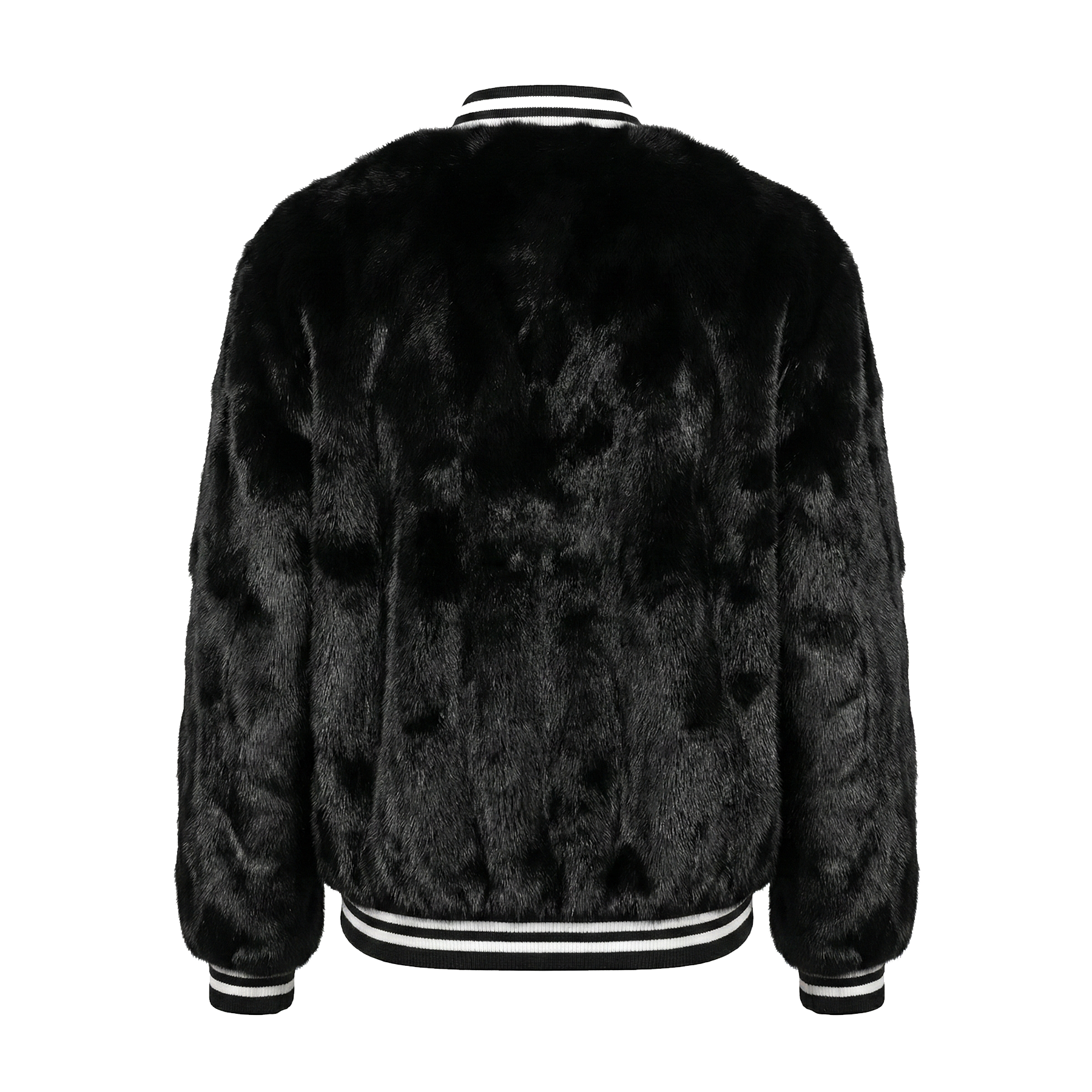 Kashani Men's Black Rabbit Baseball Jacket