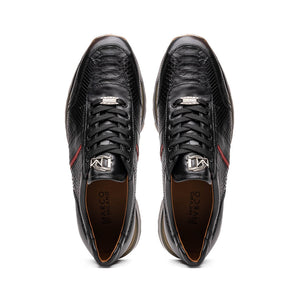 Marco Di Milano Brescia Black Python & Calfskin Sneakers - Dudes Boutique