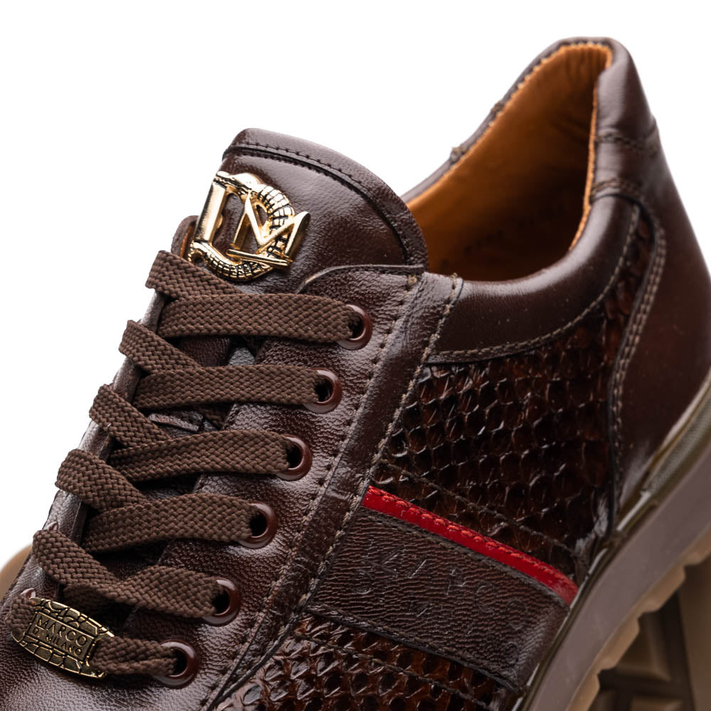 Marco Di Milano Brescia Brown Python & Calfskin Sneakers - Dudes Boutique