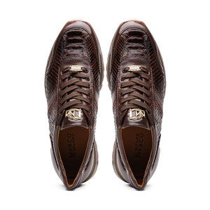 Marco Di Milano Brescia Brown Python & Calfskin Sneakers - Dudes Boutique