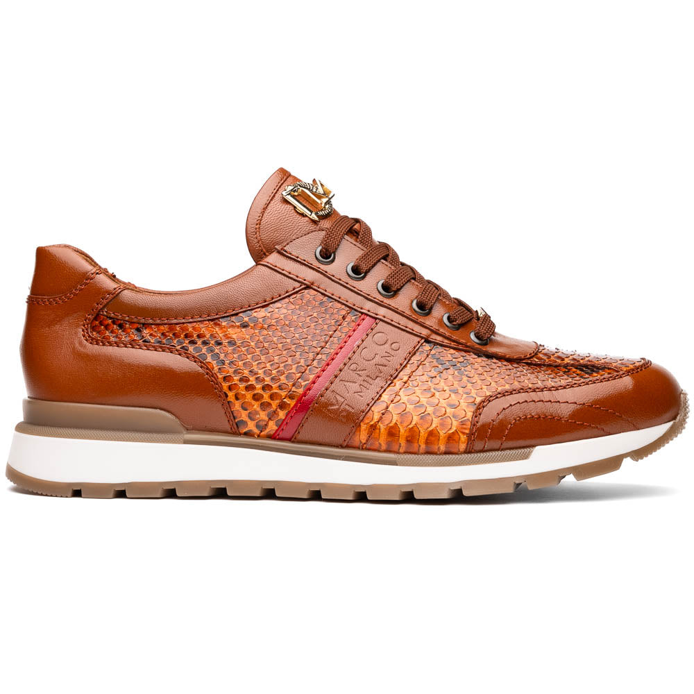 Marco Di Milano Brescia Honey Python & Calfskin Sneakers - Dudes Boutique