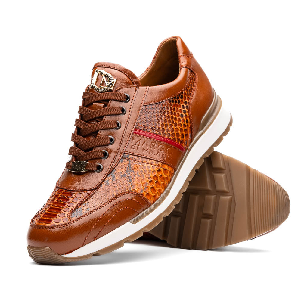 Marco Di Milano Brescia Honey Python & Calfskin Sneakers - Dudes Boutique