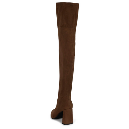 Jeffrey Campbell Parisah Brown Suede Over-the-Knee Boot