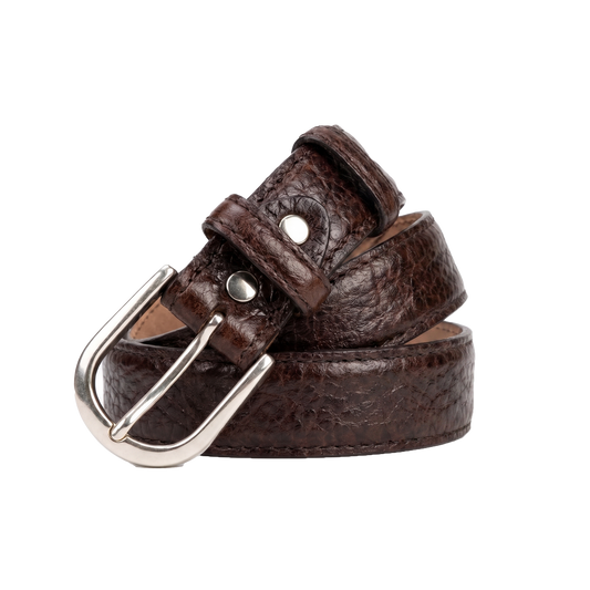Gingerich Brown Bison Leather Belt
