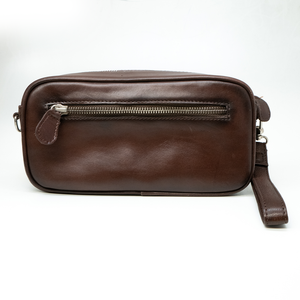 Marco Di Milano Brown Alligator Travel Case Bag - Small - Dudes Boutique