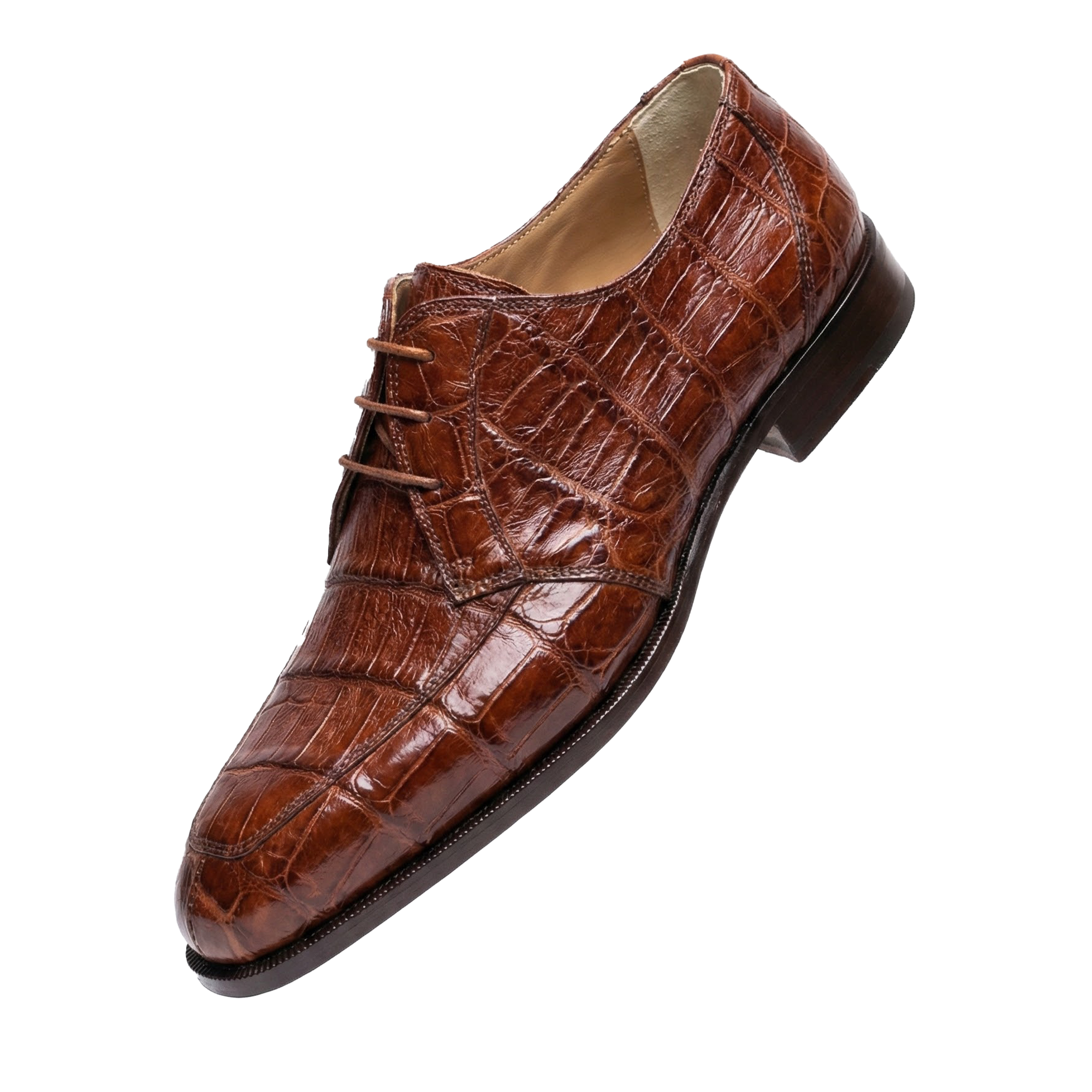 Mauri 1000/3 Brown Baby Crocodile Dress Shoes