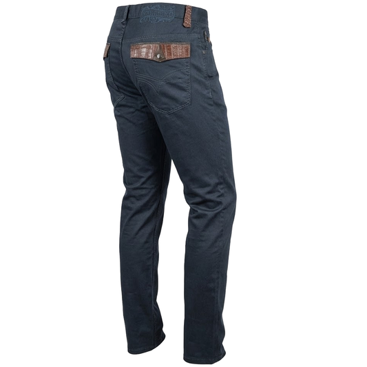 Kashani x Angelino Jeans w/ Brown Alligator Pocket Flaps