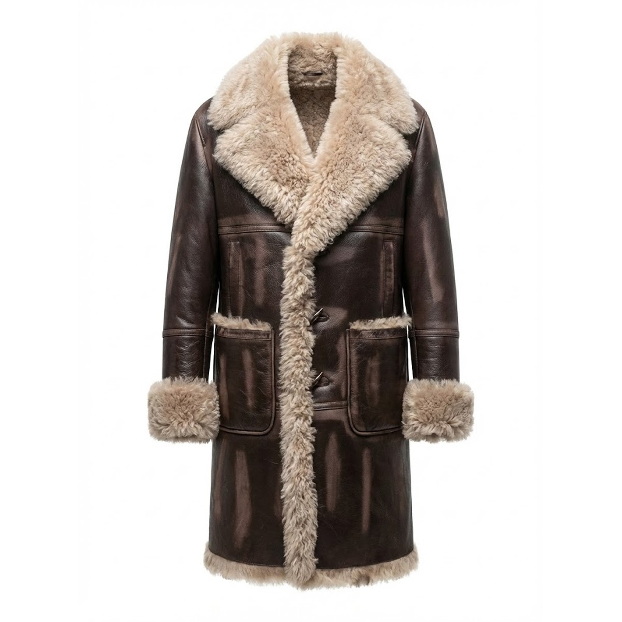 Kashani Mongolian Lamb Lambskin Trench Coat