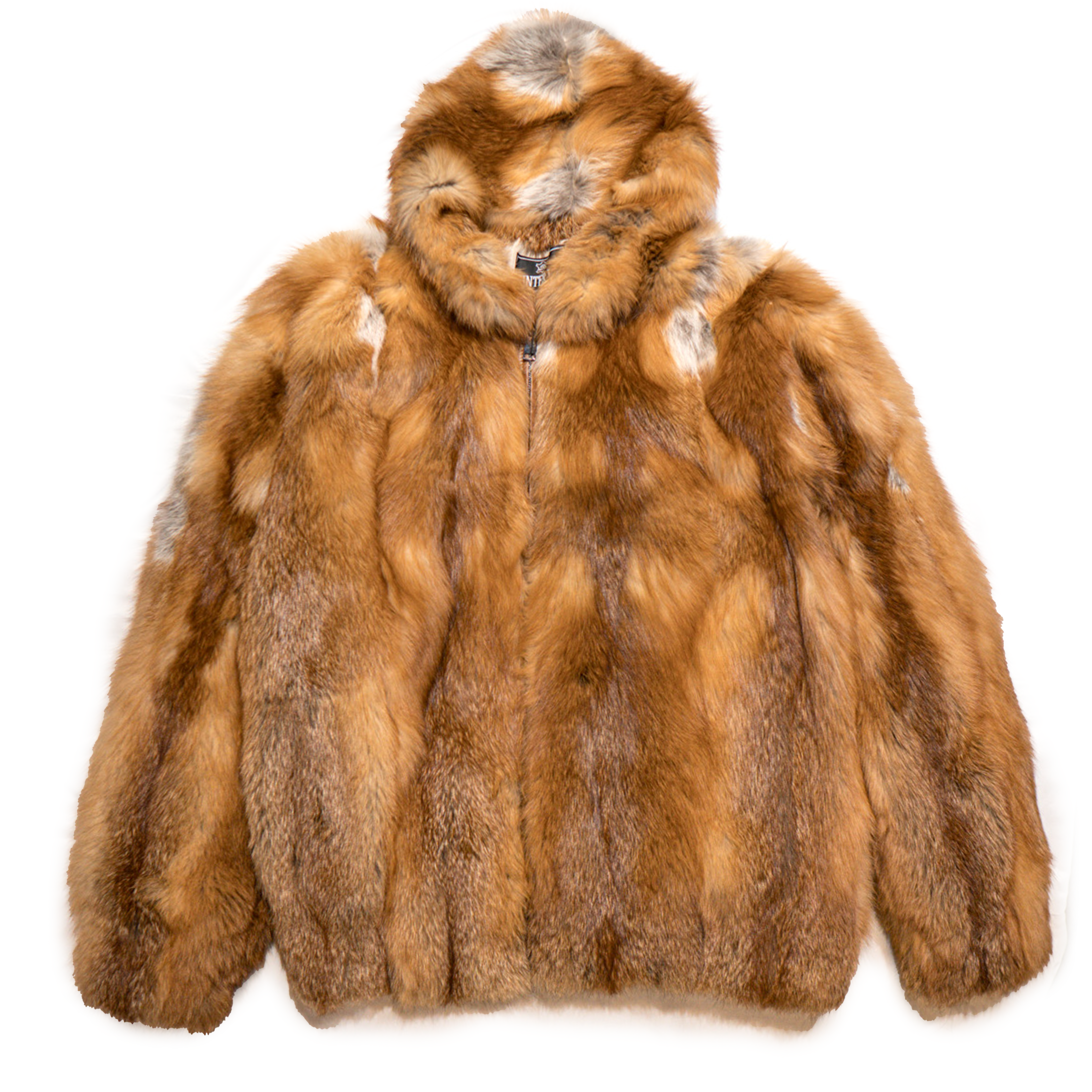 Kashani Men's Full Red Natural Fox Fur Hooded Coat - Dudes Boutique