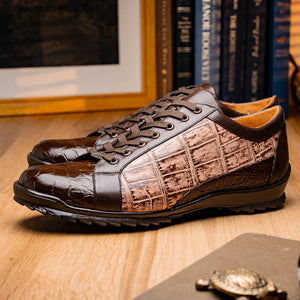 Marco Di Milano Cairo Brown/Orix Alligator Sneakers - Dudes Boutique