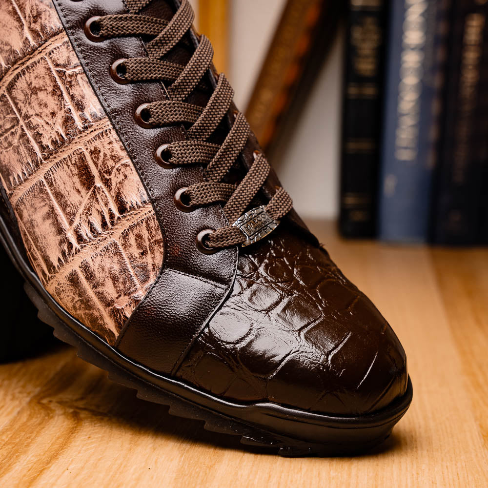 Marco Di Milano Cairo Brown/Orix Alligator Sneakers - Dudes Boutique