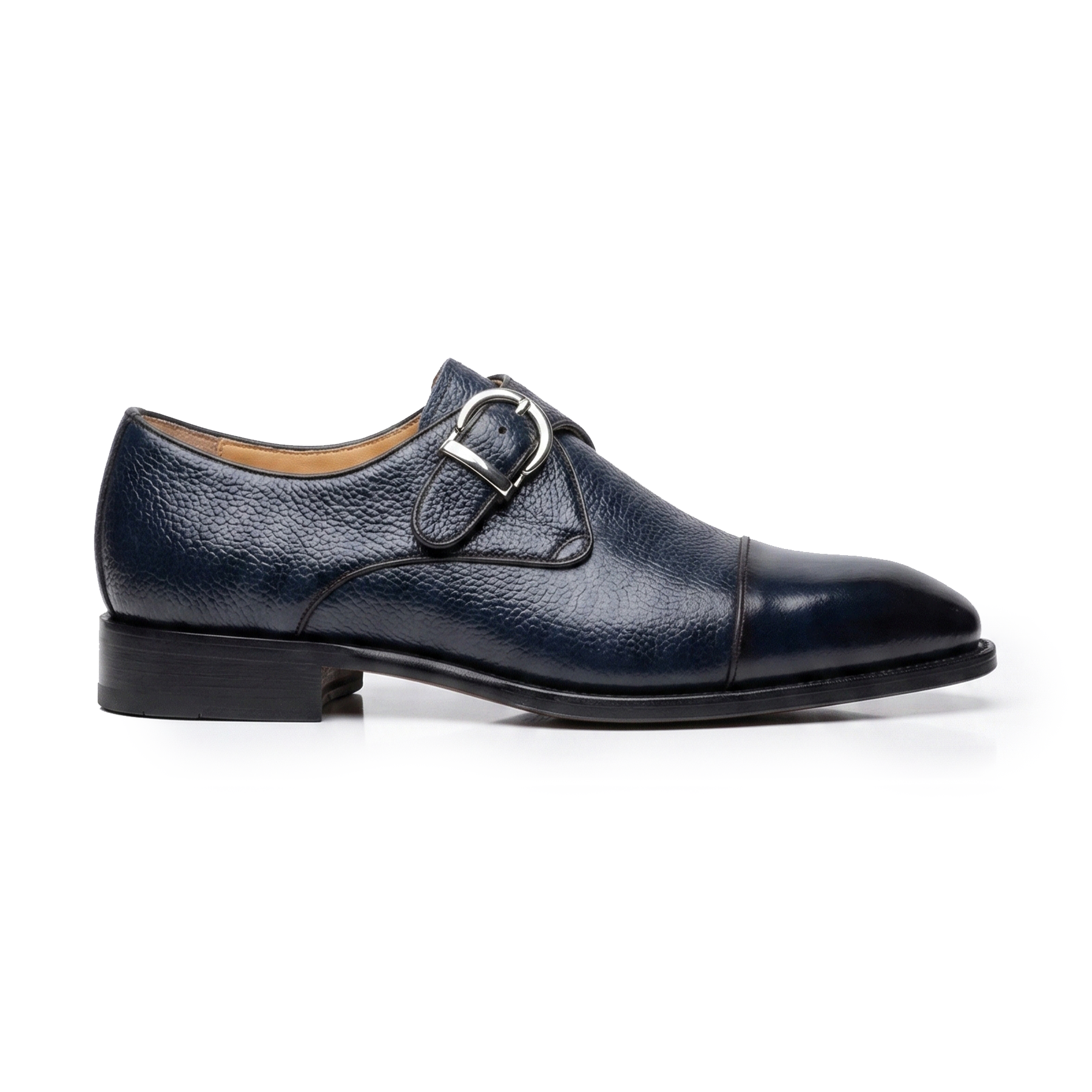 Carrucci Navy Monk Strap Dress Shoe