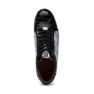 Marco Di Milano Cairo Black/White Alligator Sneakers - Dudes Boutique