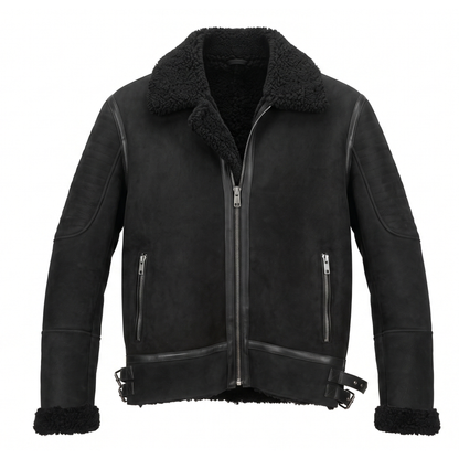 Kashani ID men's black shearling jacket