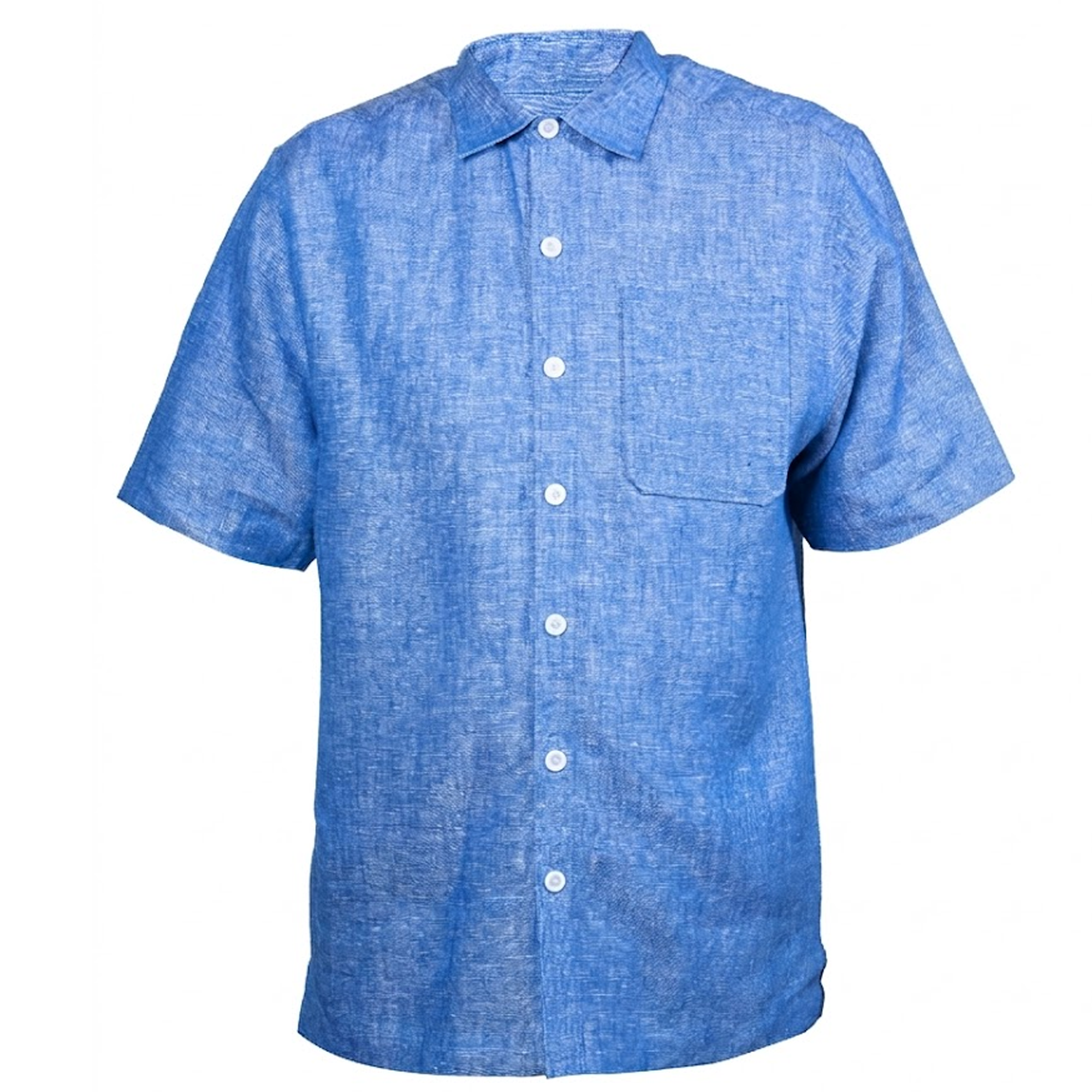 Prestige LUX-405 CD Blue Linen Single Pocket Shirt