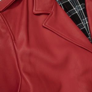 Kashani Red Lambskin Trench Coat - Dudes Boutique