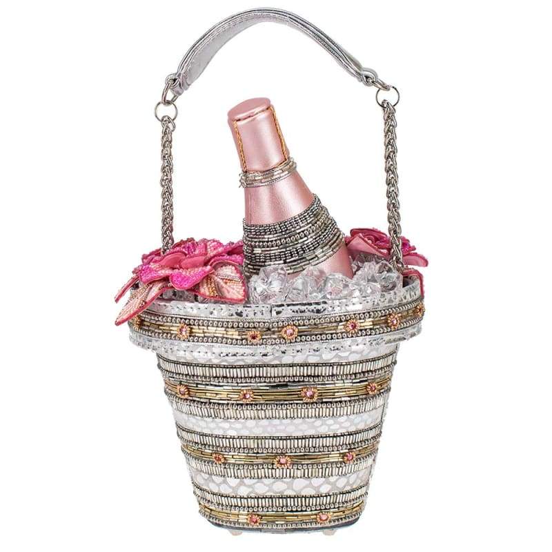 Mary Frances Champagne On Ice beaded handbag shaped like a champagne bucket