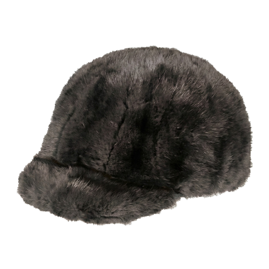 Charcoal Mink Fur Riding Hat