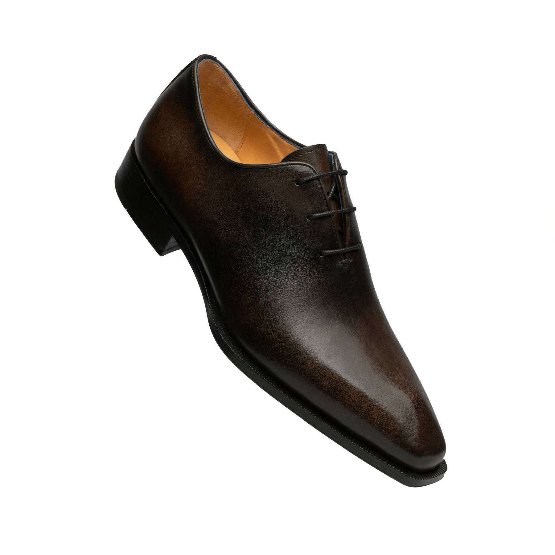 Carrucci Chestnut Plain Toe Blucher Derby Dress Shoe