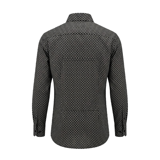 Leoni T808-2 Black Diamond Button Up Shirt