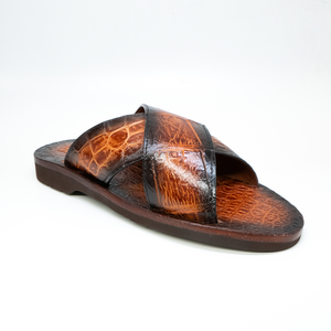 Marco Di Milano Elio Hand Painted Honey All Over Alligator Sandals - Dudes Boutique