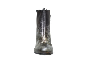 Papucei Ladies Silver Distressed Leather Ankle Boots - Dudes Boutique