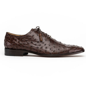 Marco Di Milano Criss Brown Ostrich Quill Dress Shoes - Dudes Boutique