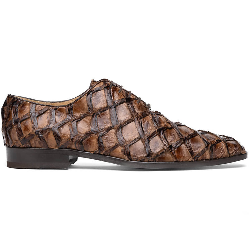 Marco Di Milano Criss Clear Brown Pirarucu Oxford Dress Shoes - Dudes Boutique
