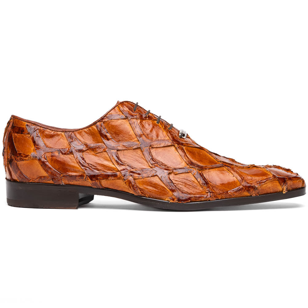 Marco Di Milano Criss Cognac Pirarucu Oxford Dress Shoes - Dudes Boutique