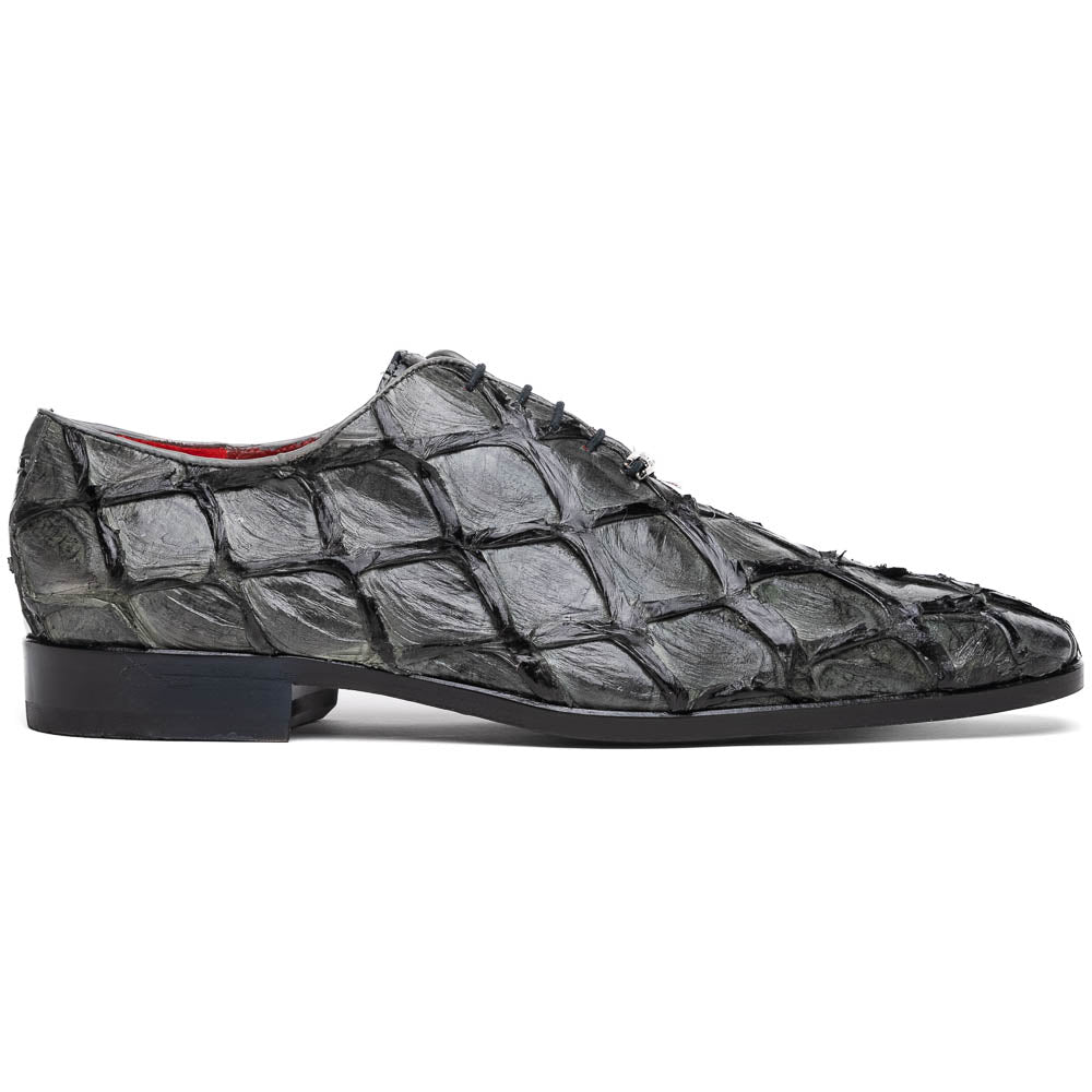 Marco Di Milano Criss Grey Pirarucu Oxford Dress Shoes - Dudes Boutique