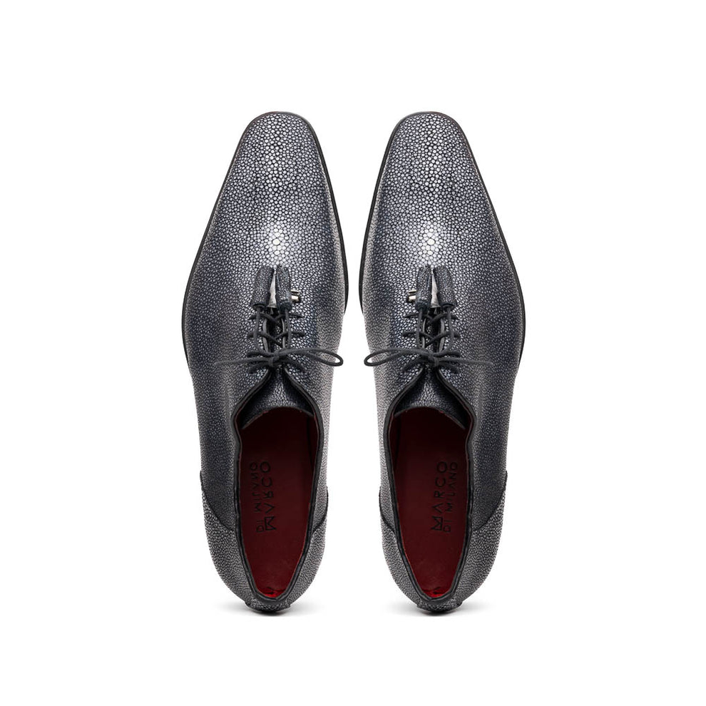 Marco Di Milano Criss Black Stingray Oxford Dress Shoes - Dudes Boutique