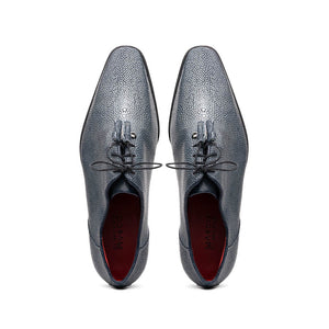 Marco Di Milano Criss Navy Stingray Oxford Dress Shoes - Dudes Boutique