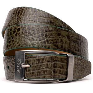 Marco Di Milano Crocodile Belt Green - Dudes Boutique