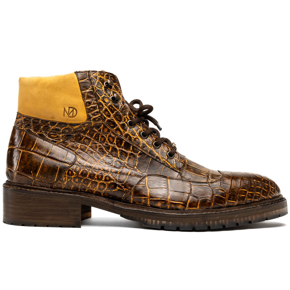 Marco Di Milano Potenza Mustard/Brown Alligator Boot - Dudes Boutique