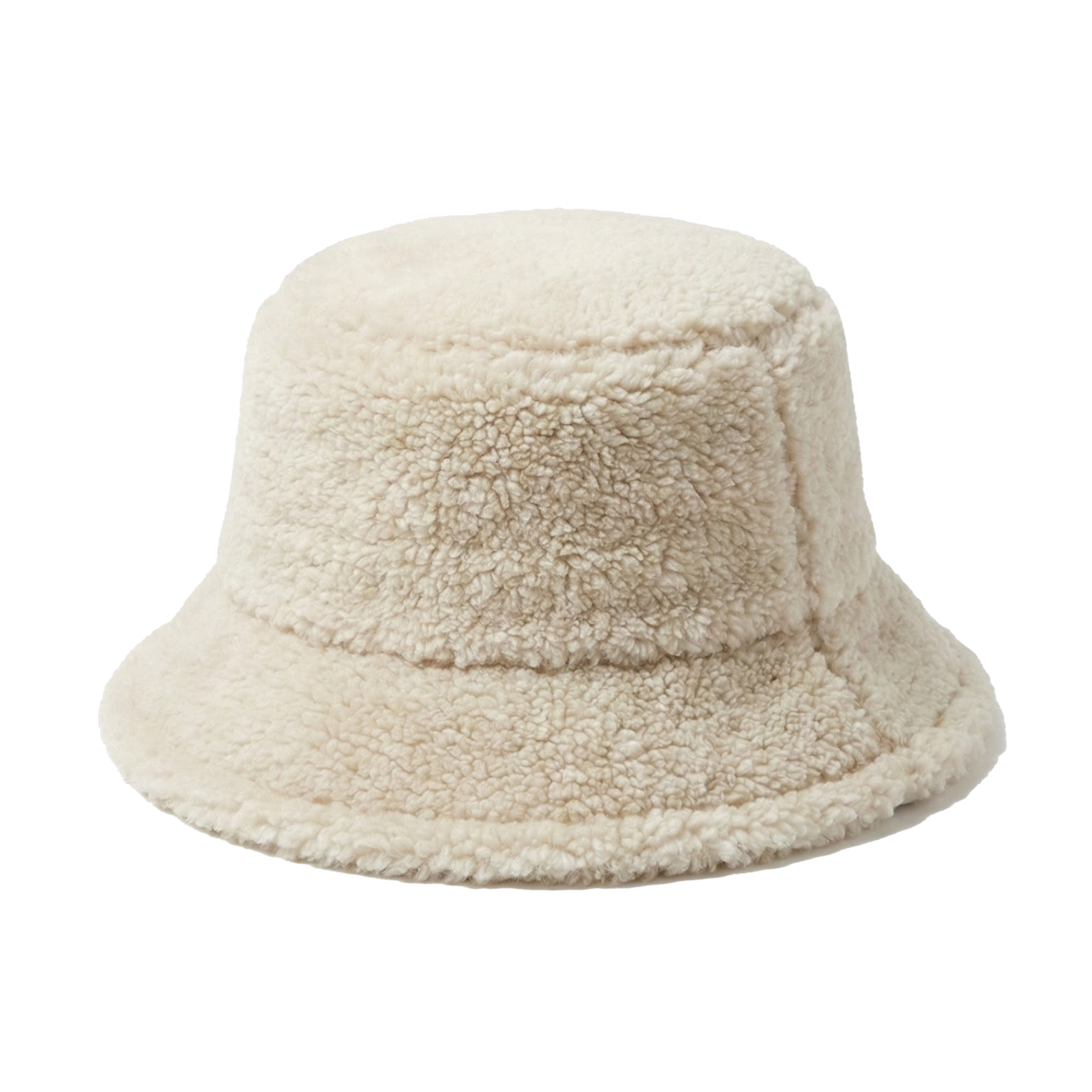 Kashani White Shearling Bucket Hat