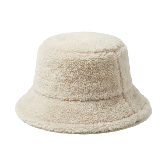 Kashani White Shearling Bucket Hat