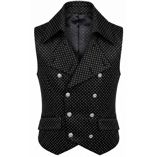 Angelino Crystal Obsidian Monarch Vest