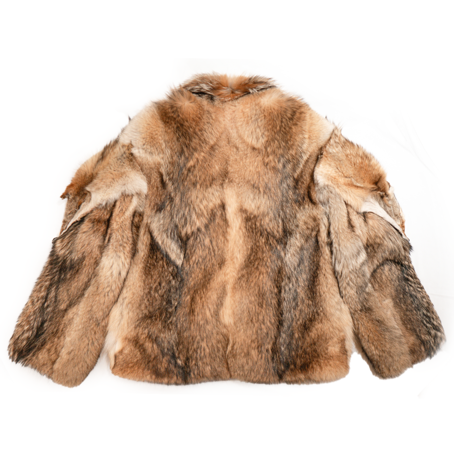 Kashani Natural Coyote Head 3/4 Fur Coat - Dudes Boutique