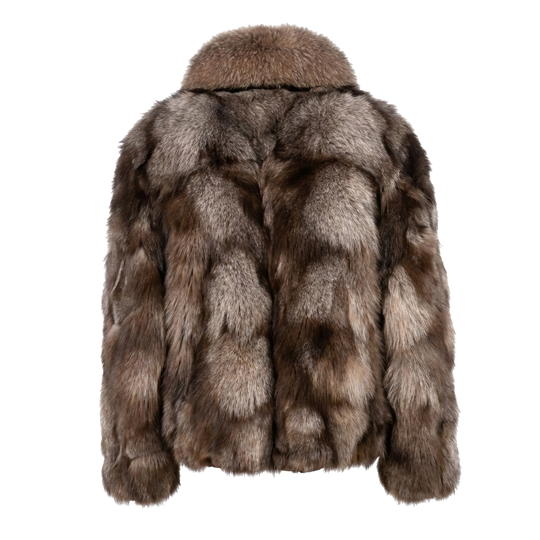 Kashani Men's Diamond Cut Crystal Fox Fur Coat