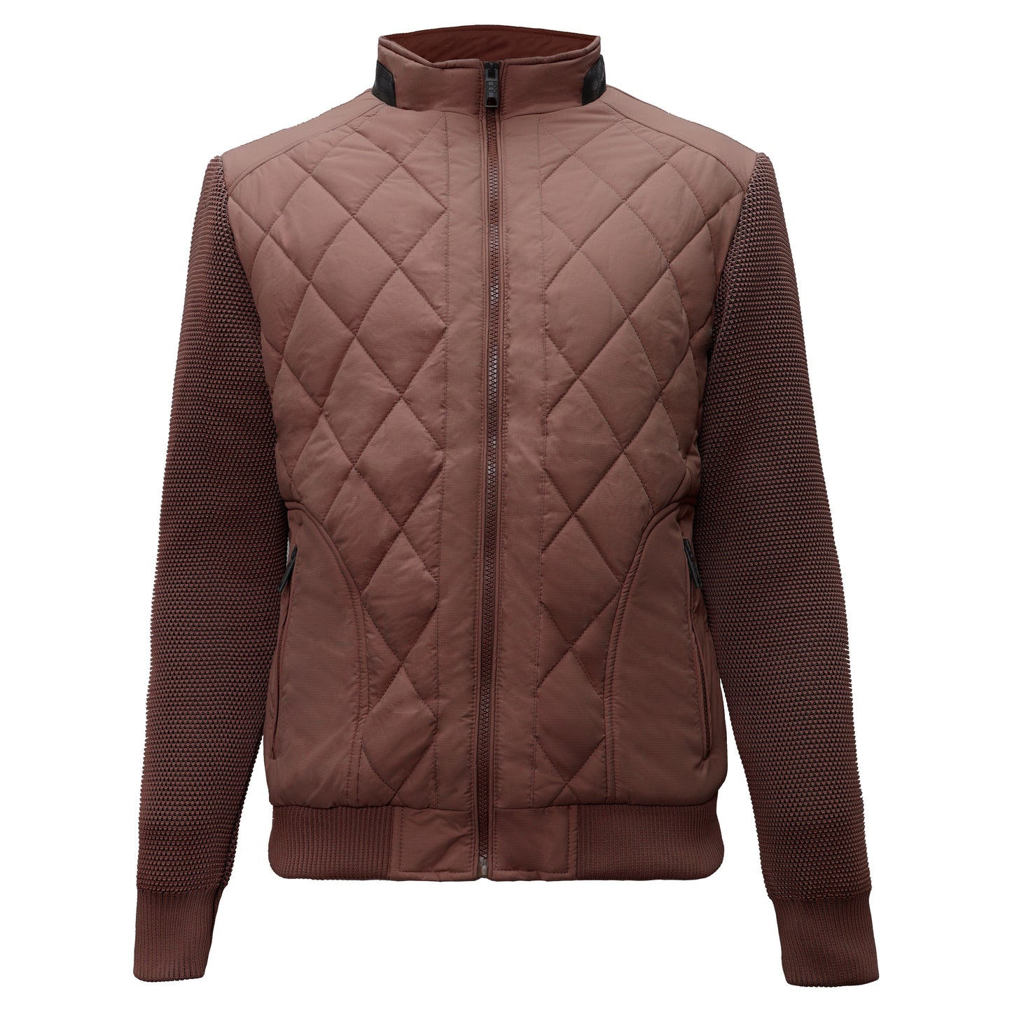 Urban Crest Quilted Bomber COFFEE - Dudes Boutique